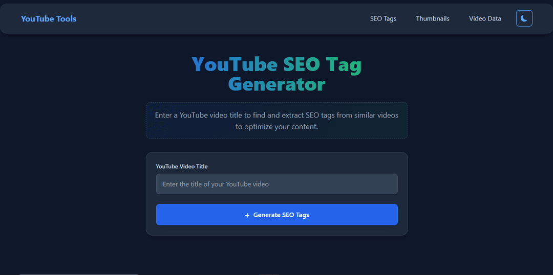 YouTube SEO Tags Generator